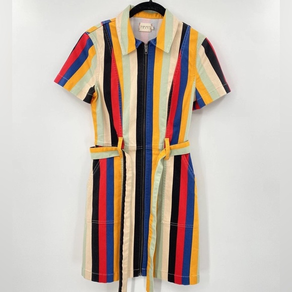 Alice + Olivia Multicolor Striped Mini Dress - Picture 4 of 4